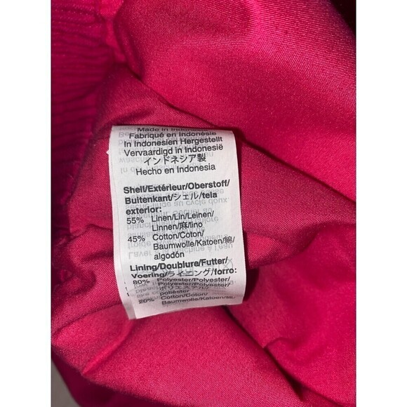 J. Crew Size 0 Scalloped Sidewalk Skirt Pink Linen Cotton Blend Lined - Picture 4 of 5